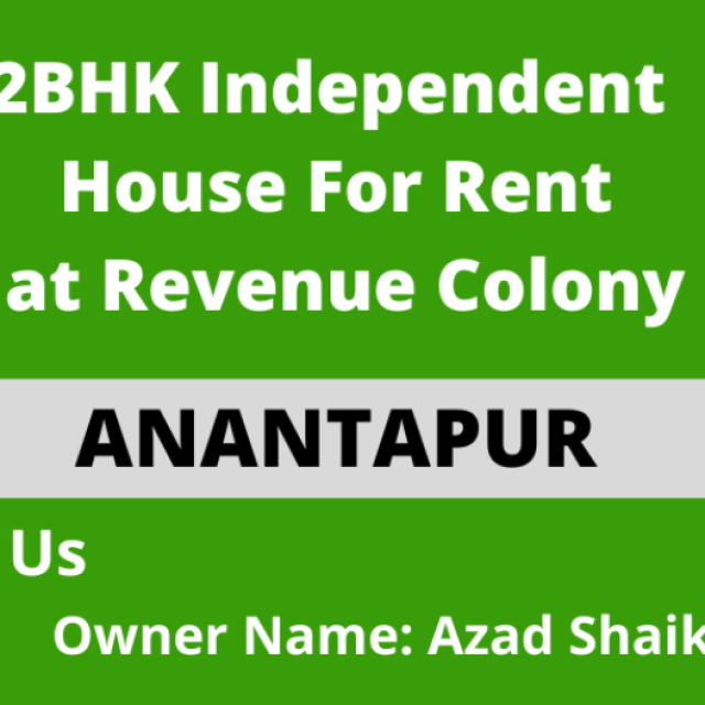 2BHK Independent House For Rent at Revenue Colony, Anantapur