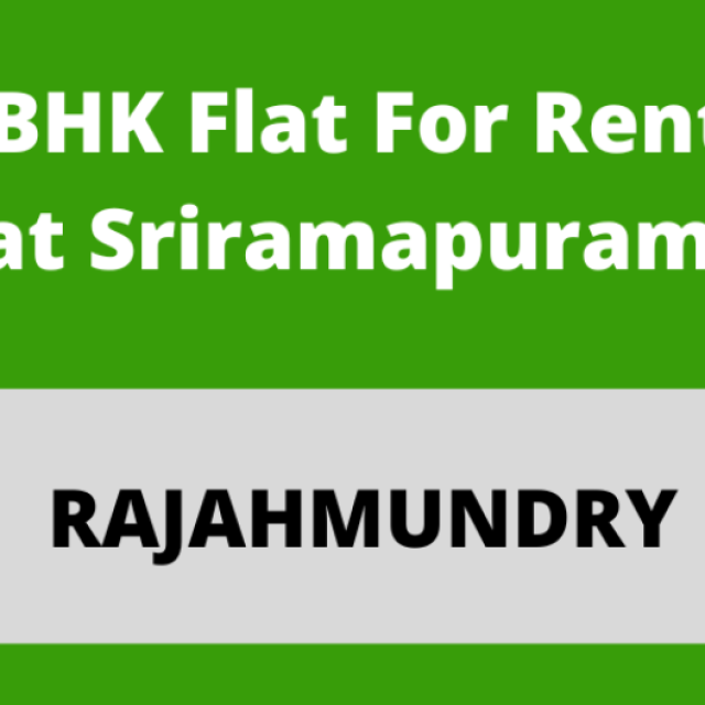 3BHK Flat For rent at Sriramapuram, Rajahmundry
