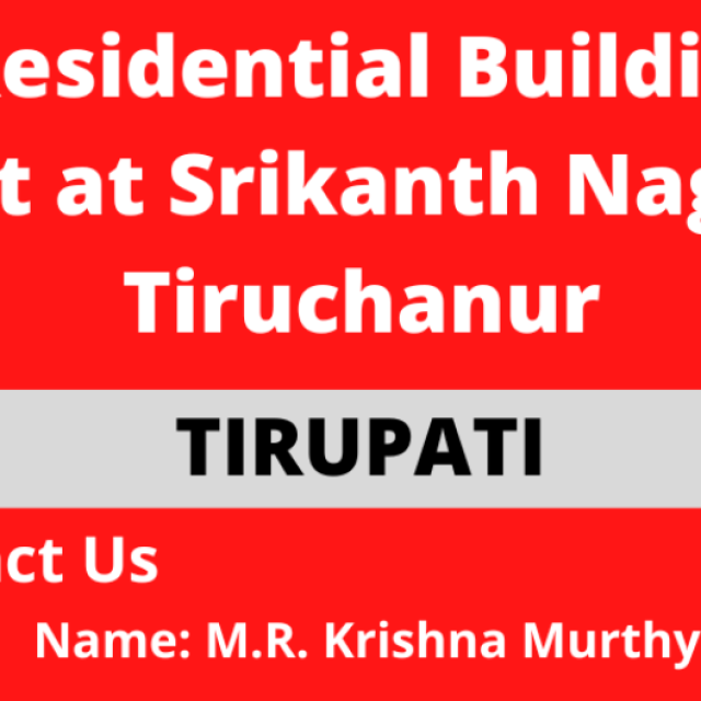 G +2 Building for rent at Srikanth Nagar, Tiruchanur, Tirupati.