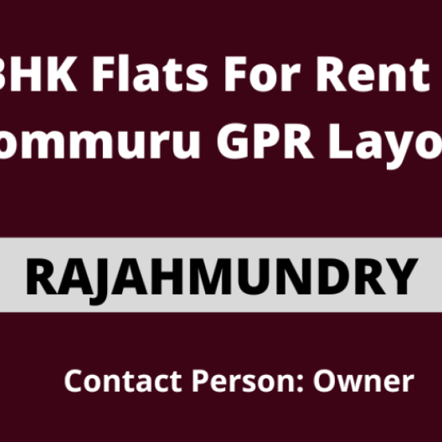2BHK Flats For Rent at Bommuru GPR Layout, Rajahmundry.