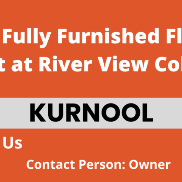 3BHK Fully Furnished Flat for Rent at River View Colony, Kurnool
