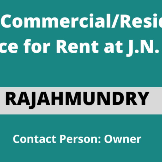 2BHK Commercial/Residential Space for Rent at J.N. Road, Rajahmundry