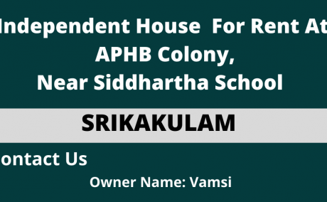 Independent House  For Rent at APHB Colony, Srikakulam.