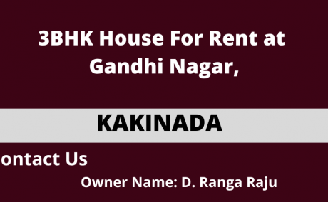 3BHK House For Rent at Gandhi Nagar, Kakinada