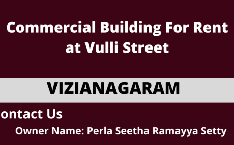 Commercial Building For Rent at Vulli Street, Vizianagaram.