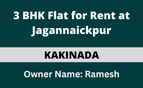 3BHK Flat For Rent at Jagannaickpur, Kakinada