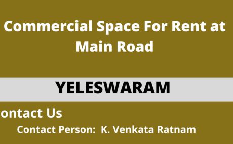 Commercial Space For Rent at Main Road, Yeleswaram.