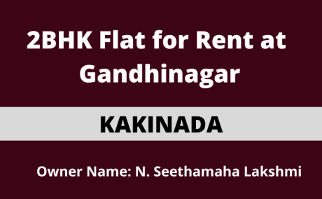 2BHK Flat for Rent at Gandhinagar, Kakinada.