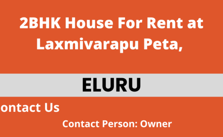 2BHK House For Rent at Laxmivarapu Peta, Eluru
