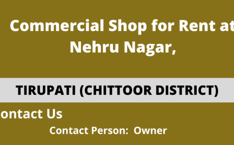 Commercial Shop for Rent at Nehru Nagar, Tirupati (Chittoor District)