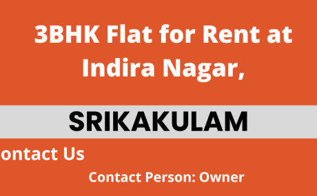 3BHK Flat for Rent at Indira Nagar, Srikakulam